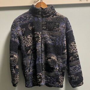 Cozy Patterned Fleece Jacket